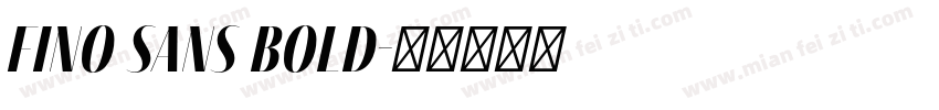 Fino Sans Bold字体转换